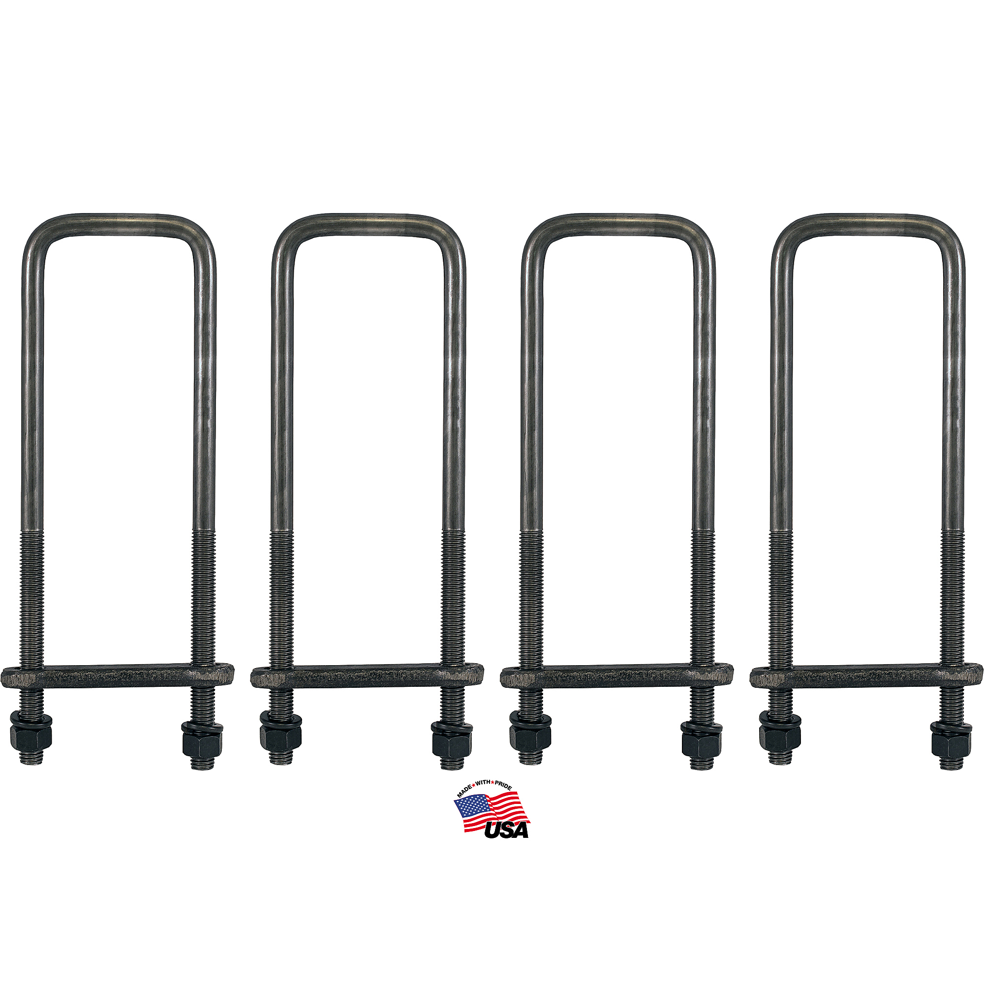 Buyers Products, 16in. Square Bend 5/8in. U-Bolt Kit-4 Sets, Included (qty.) 4 Model# UB623516